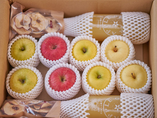 甘熟りんご＆ジュース詰め合わせ（まんぷくサイズ）※2026年11月以降のお届けになります。